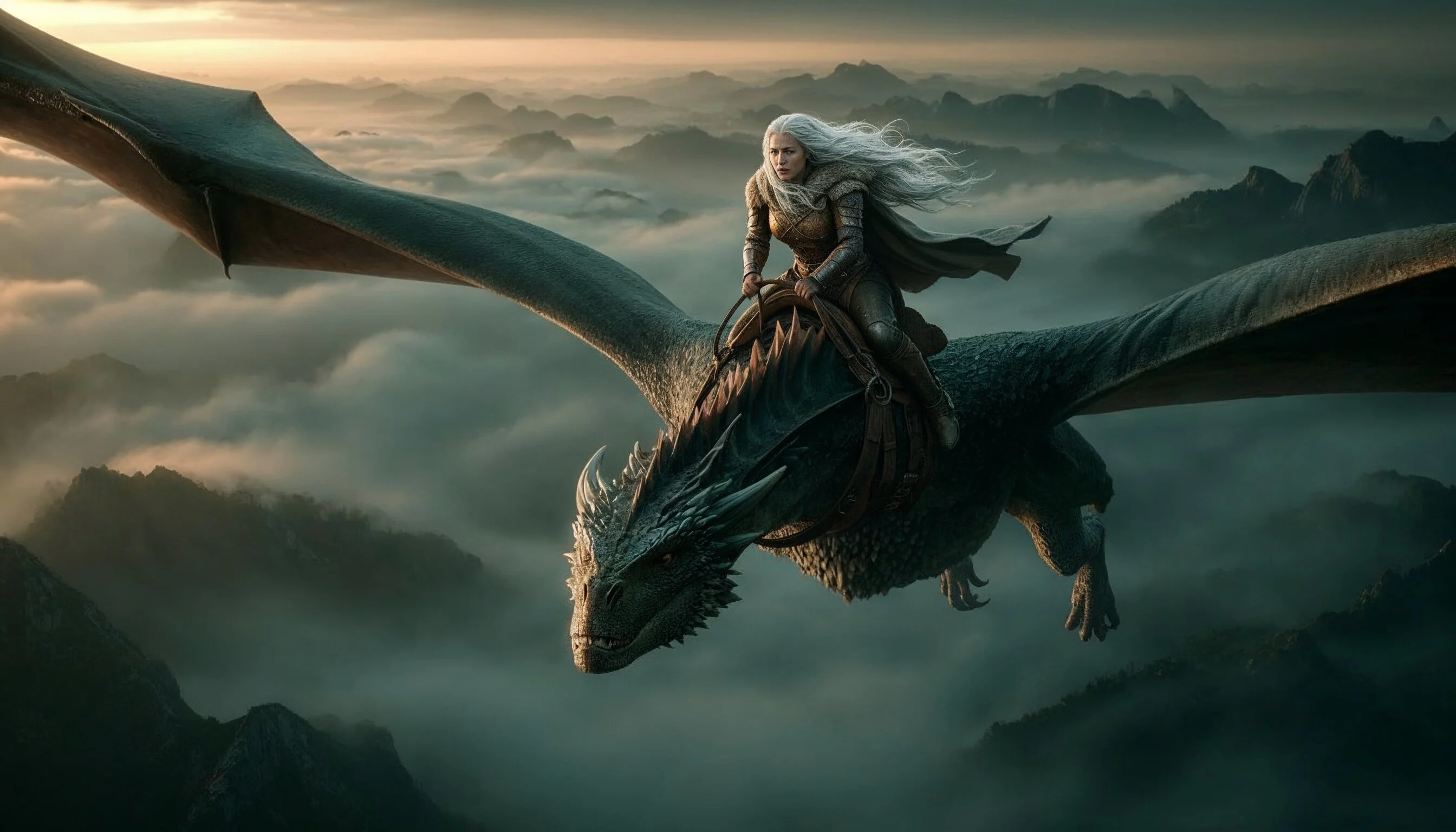 Actor riding dragon | Nanobanana